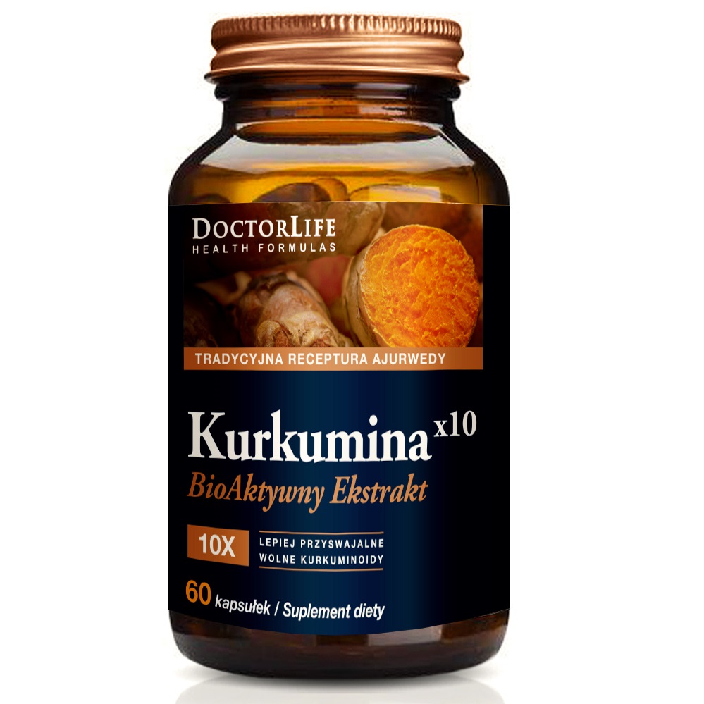 44983291660706105 Kurkumina x10 bioaktywny ekstrakt 500mg suplement diety 60 kapsułek - obrazek 1