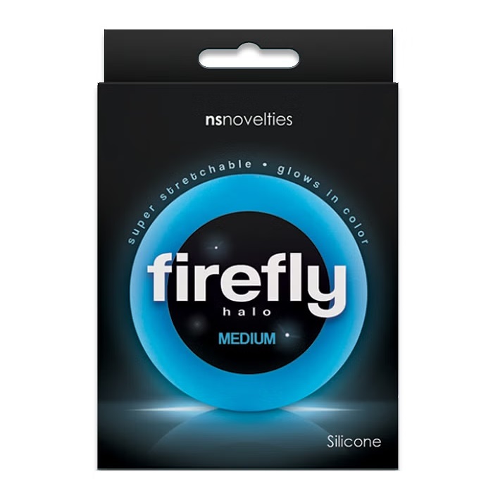 45063001741201764 Firefly Halo Medium świecący w ciemności pierścień erekcyjny Blue - obrazek 1