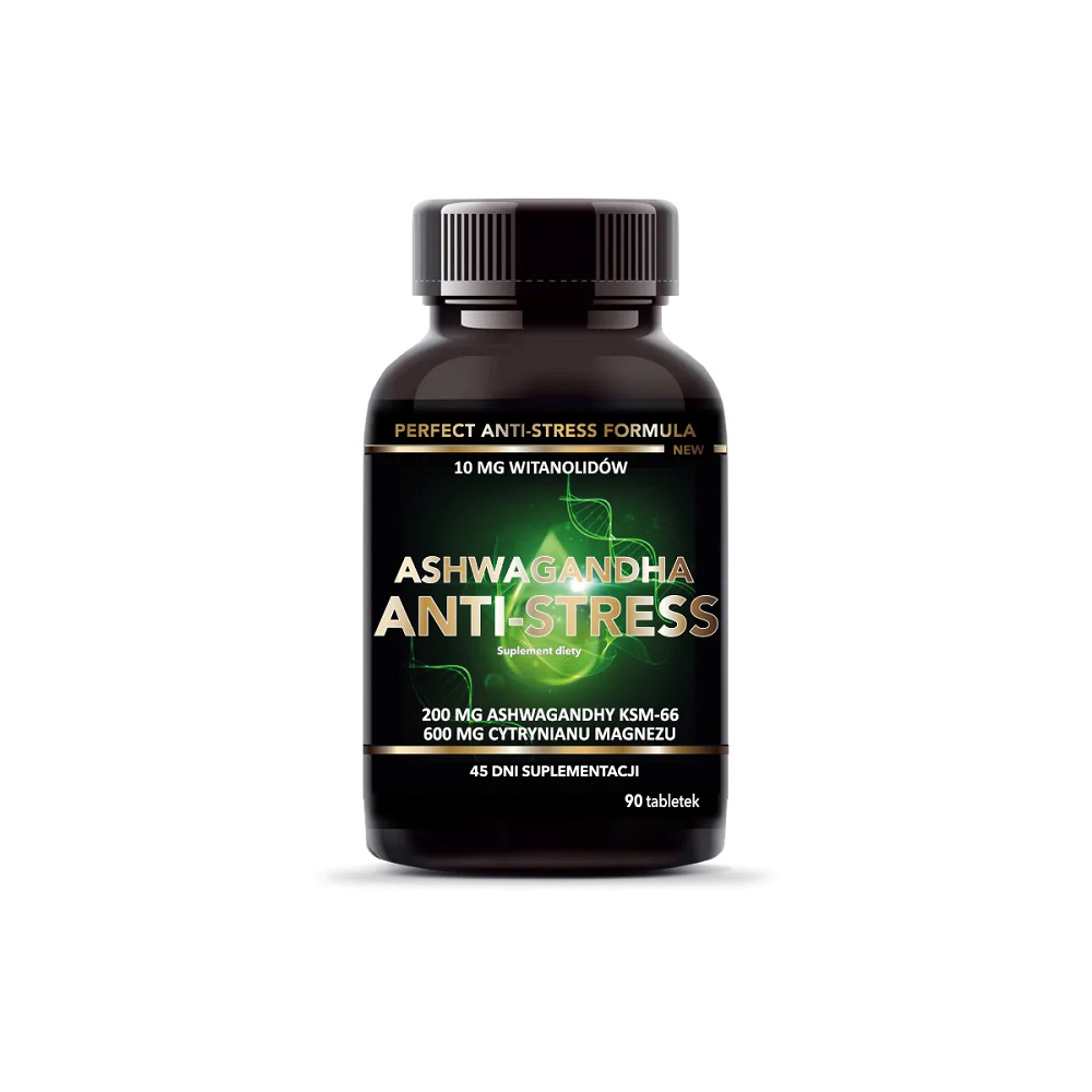 45093061659960525 Ashwagandha Anti-Stress suplement diety 90 tabletek - obrazek 1