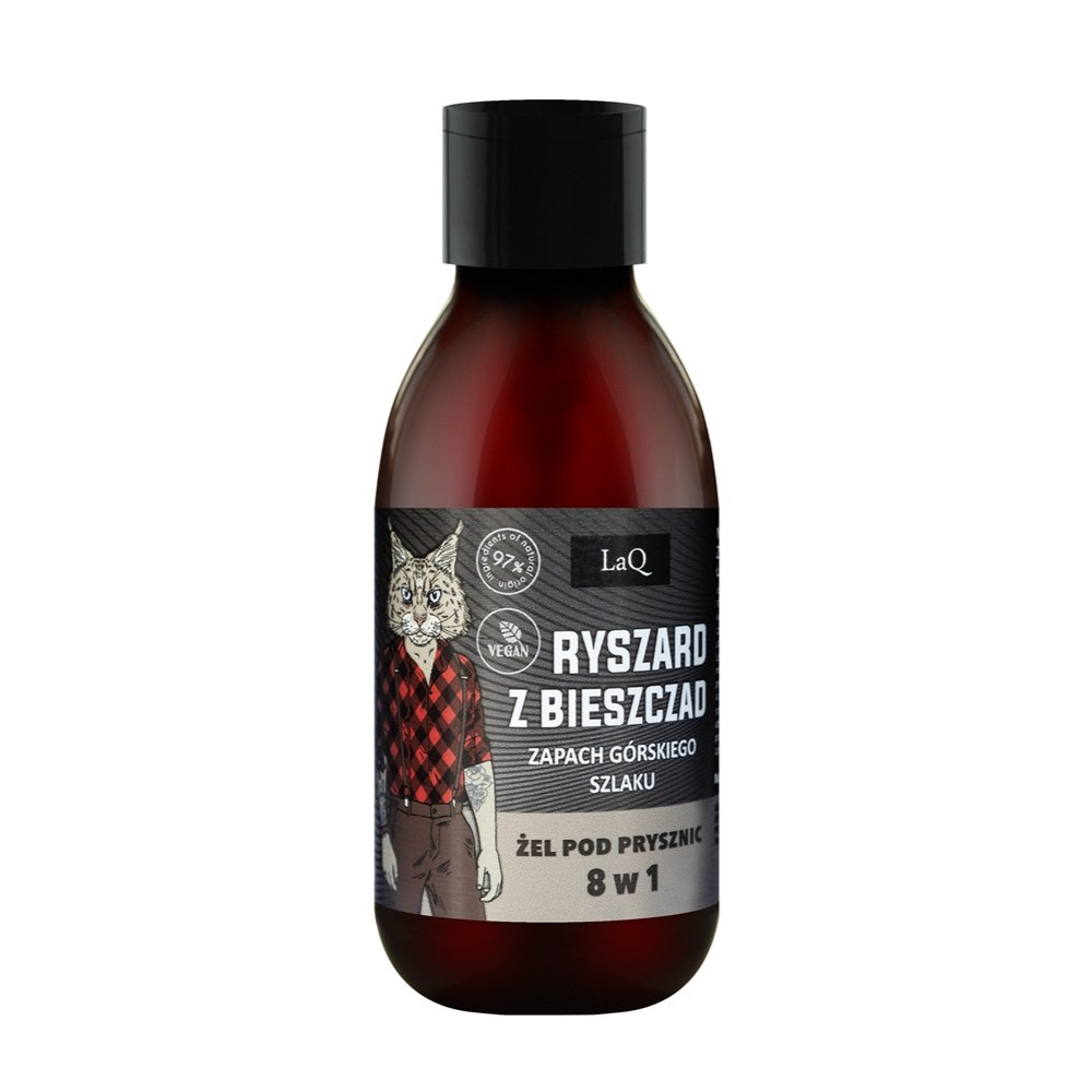 45190841754030274 Mini żel pod prysznic 8w1 Ryszard z Bieszczad Czarny Mat 100ml - obrazek 1