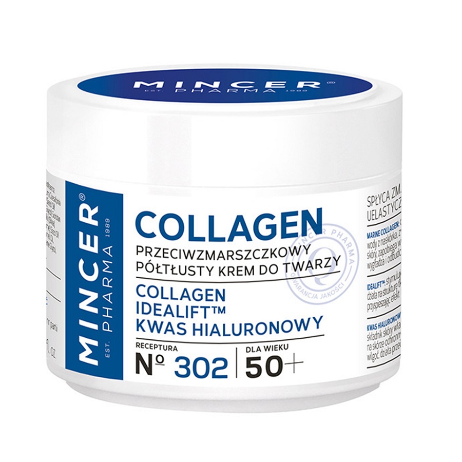 45240621694000187 Collagen 50+ przeciwzmarszczkowy półtłusty krem do twarzy No.302 50ml - obrazek 1