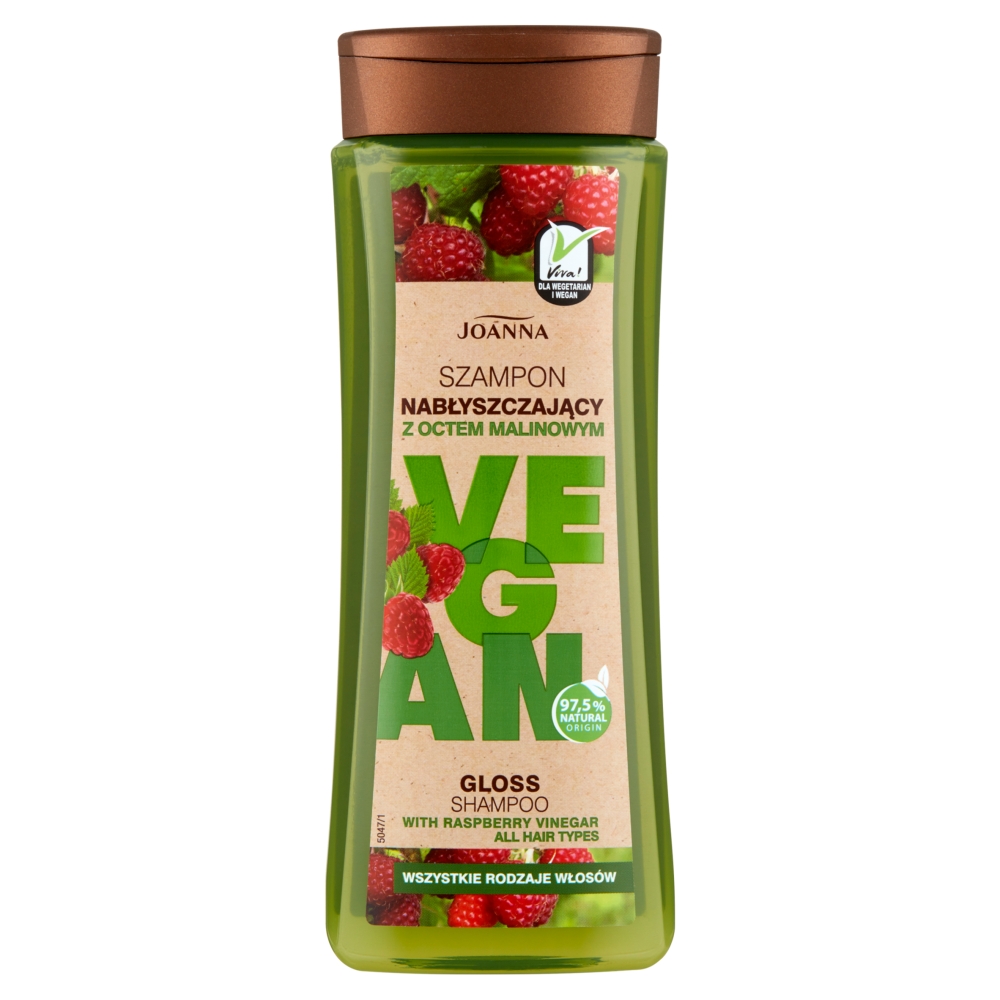 45243551634646755 Vegan szampon nabłyszczający z octem malinowym 300ml - obrazek 1
