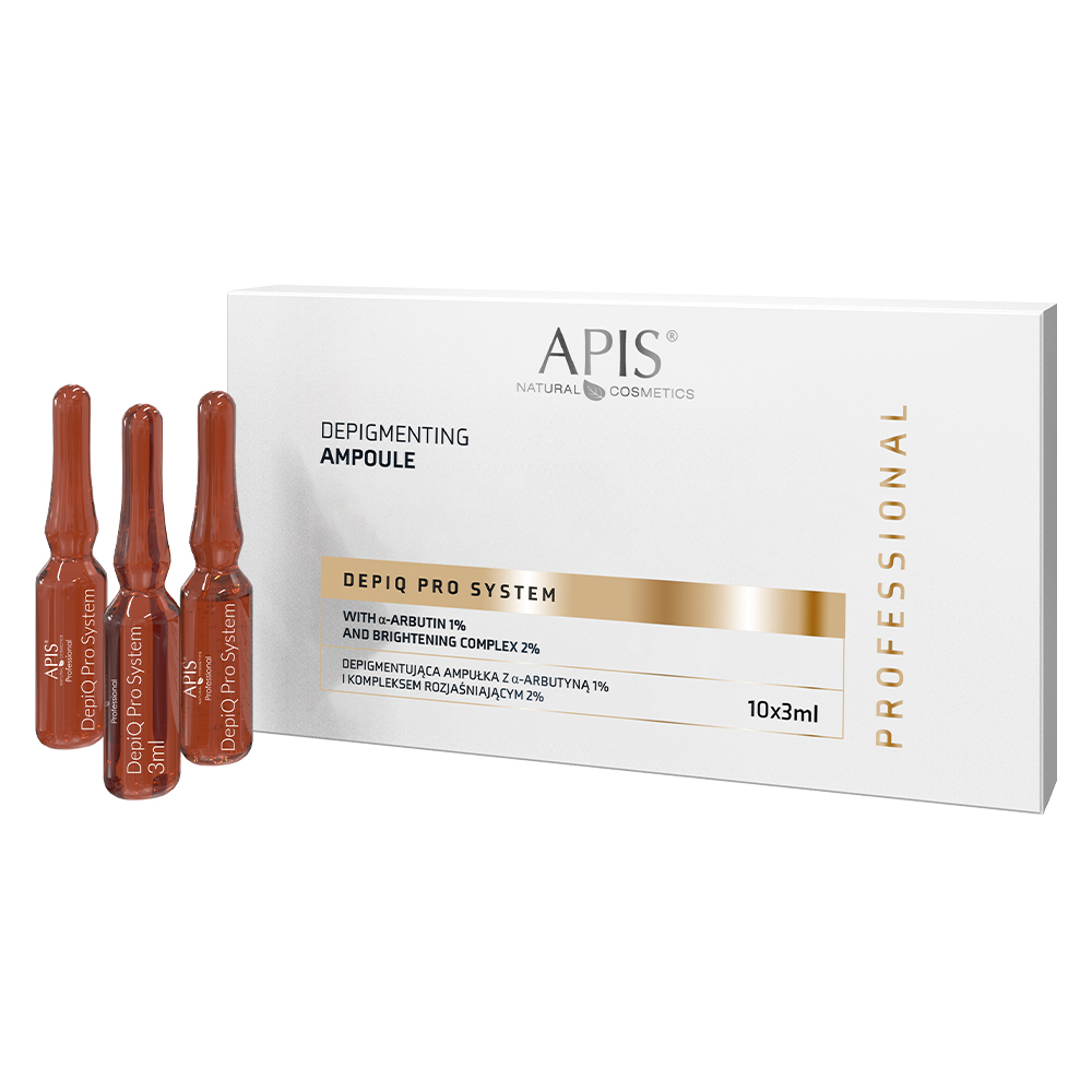 45575291709204490 Depiq Pro System depigmentująca ampułka z α-arbutyną 1% i kompleksem rozjaśniającym 2% 10x3ml - obrazek 1
