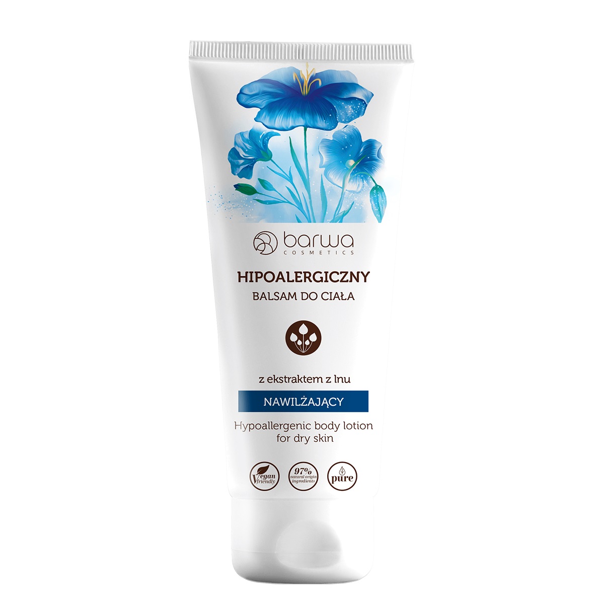 45629771660054624 Hipoalergiczny nawilżający balsam do ciała z ekstraktem z lnu 200ml - obrazek 1
