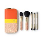 Travel In Italian Style Travel Brush Set podróżny zestaw z 5 profesjonalnymi pędzlami i etui