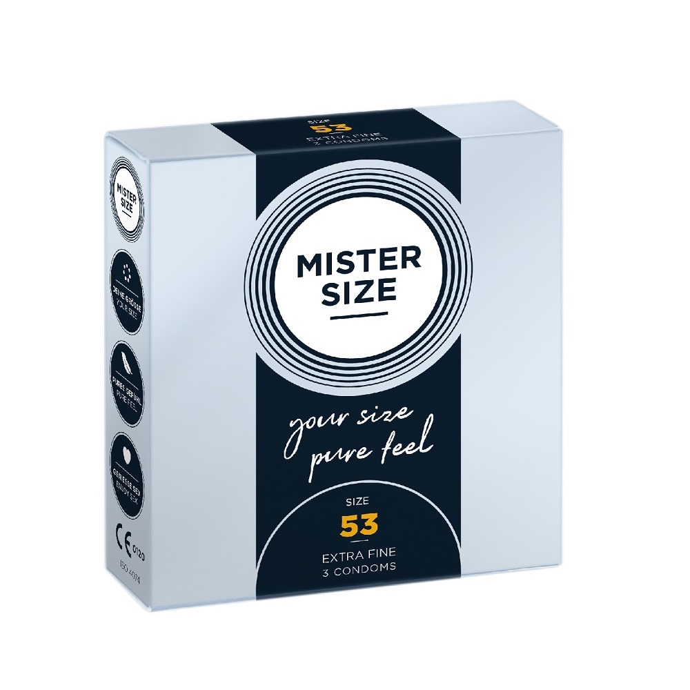 45745141711613643 Condoms prezerwatywy dopasowane do rozmiaru 53mm 3szt. - obrazek 1