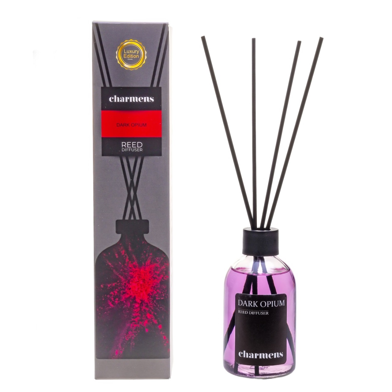 45953771697203804 Luxury Edition Reed Diffuser patyczki zapachowe Dark Opium 110ml - obrazek 1