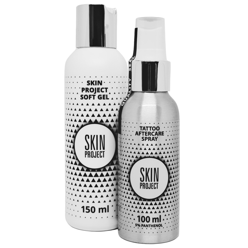 45965171685712935 Zestaw Soft Gel żel nawilżający do tatuażu 150ml + Tattoo Aftercare Spray emulsja do tatuażu 100ml - obrazek 1