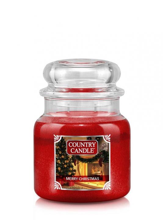 4596731642598146 Średnia świeca zapachowa z dwoma knotami Merry Christmas 453g - obrazek 1