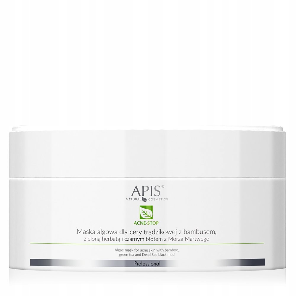46042101651038131 Acne-Stop maska algowa dla cery trądzikowej z bambusem zieloną herbatą i czarnym błotem z Morza Martwego 100g - obrazek 1