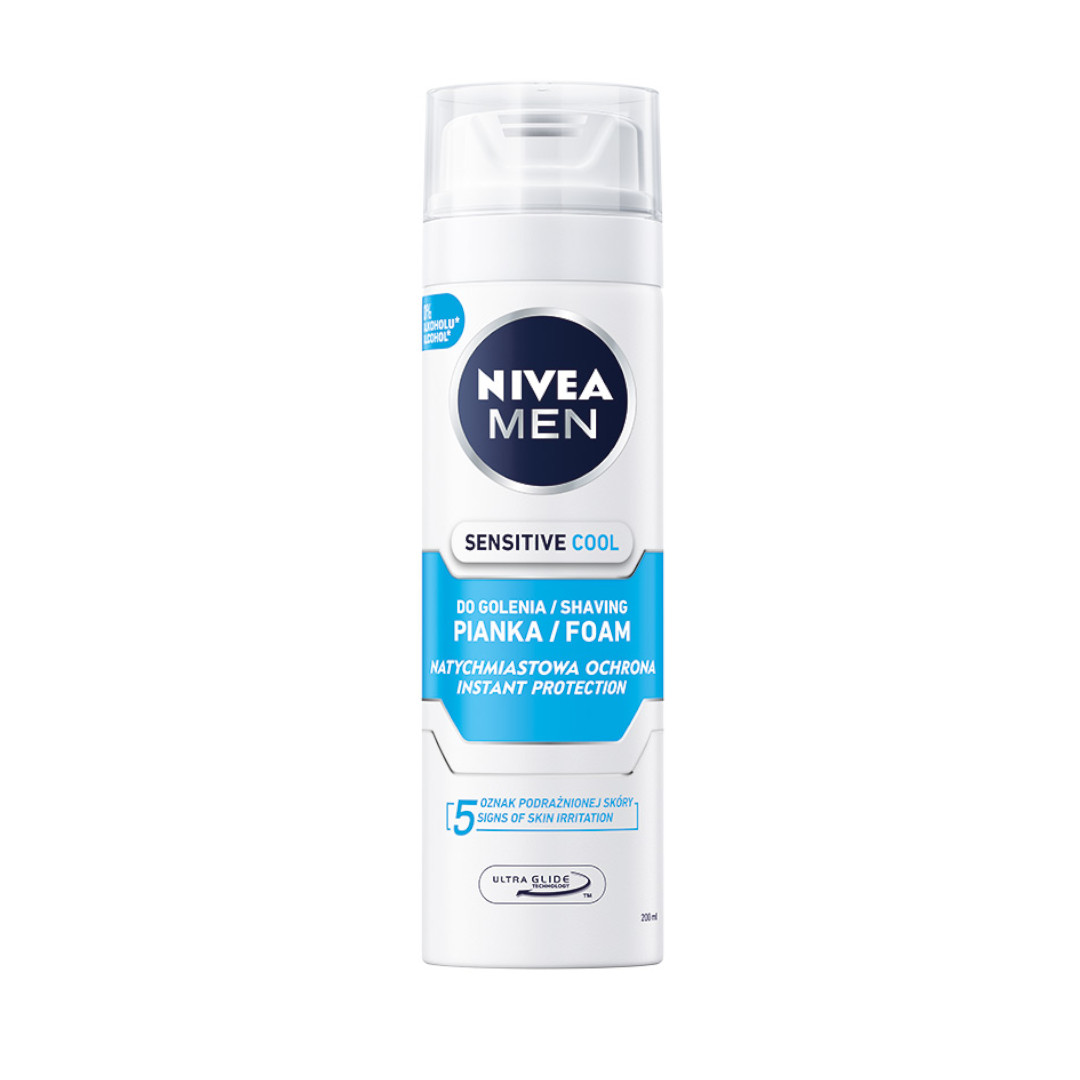 46094911652265666 Men Sensitive Cool chłodząca pianka do golenia 200ml - obrazek 1