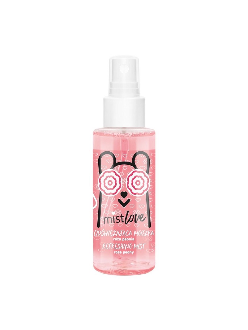 46232221645805010 MistLove odświeżająca mgiełka do twarzy ciała i włosów Róża Peonia 95ml - obrazek 1