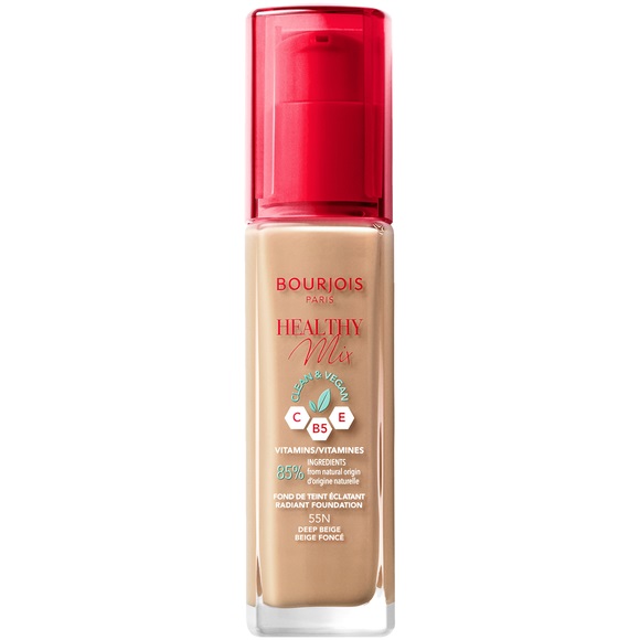 46420341674038566 Healthy Mix Clean wegański podkład rozświetlający 55 Deep Beige 30ml - obrazek 1