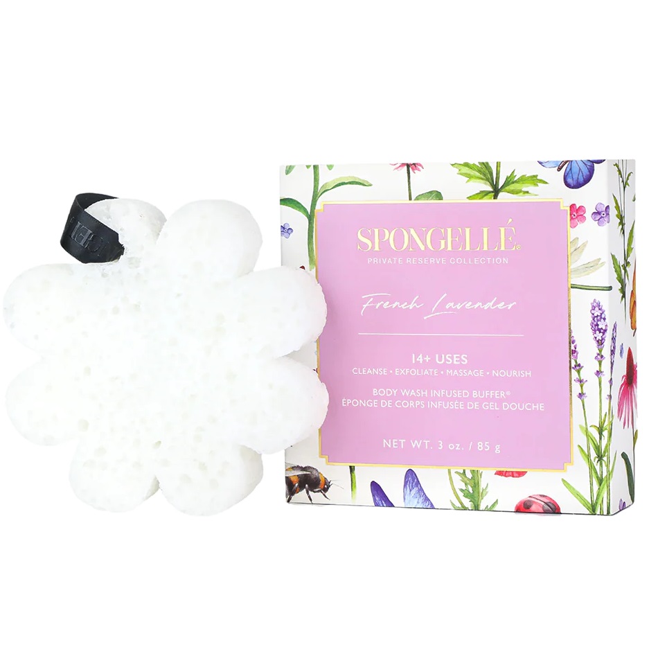 46527571679407017 Boxed Flower gąbka nasączona mydłem do mycia ciała French Lavender - obrazek 1