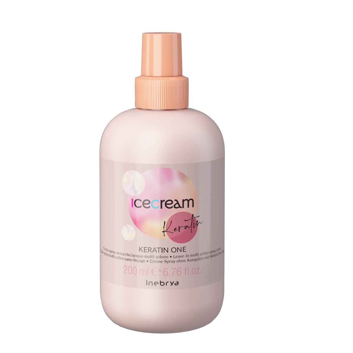 46551301675231582 Ice Cream Keratin wielozadaniowy krem w sprayu bez spłukiwania 200ml - obrazek 1