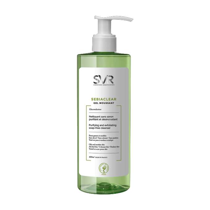 46565991658309536 Sebiaclear Gel Moussant oczyszczający żel do mycia do twarzy tłustej i trądzikowej 400ml - obrazek 1