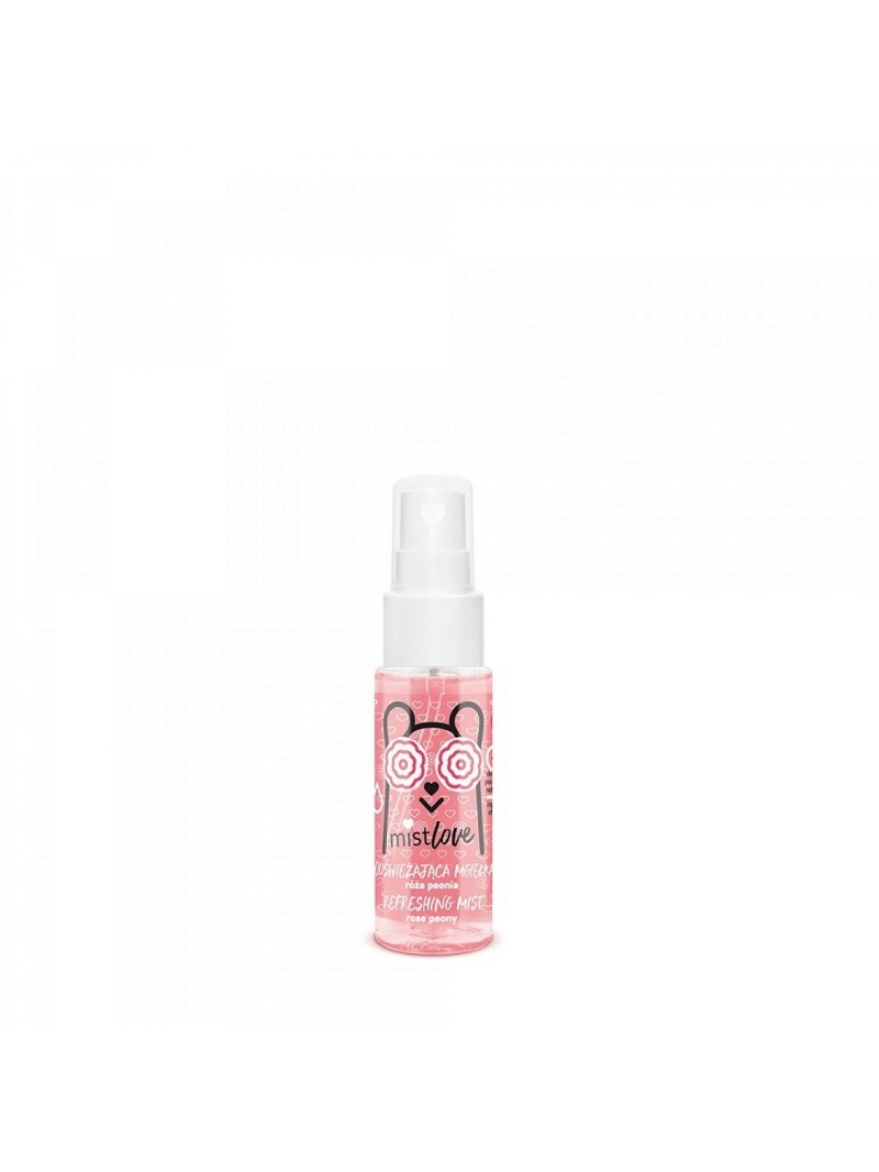 46685251645805431 MistLove odświeżająca mgiełka do twarzy ciała i włosów Róża Peonia 30ml - obrazek 1
