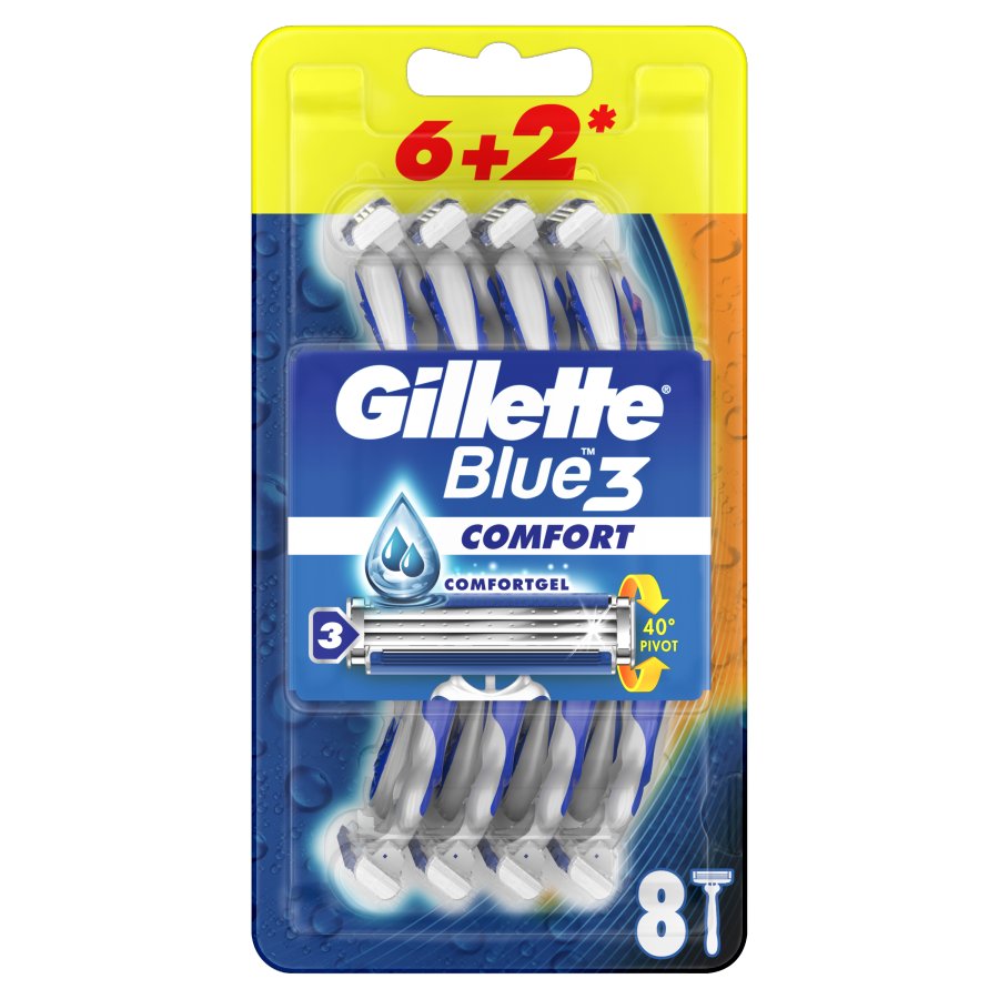 46924161599828014 Blue 3 Comfort jednorazowe maszynki do golenia dla mężczyzn 8szt - obrazek 1