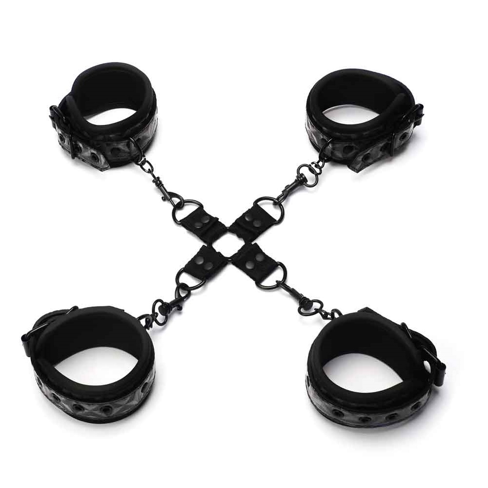 46946221707804080 Diamond Hogtie uprząż do krępowania rąk i nóg Black - obrazek 1