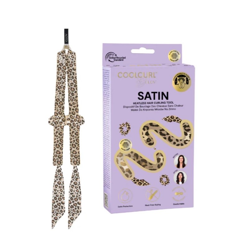 47069531764757828 Coolcurl Satin wałek do kręcenia włosów na zimno Cheetah - obrazek 1