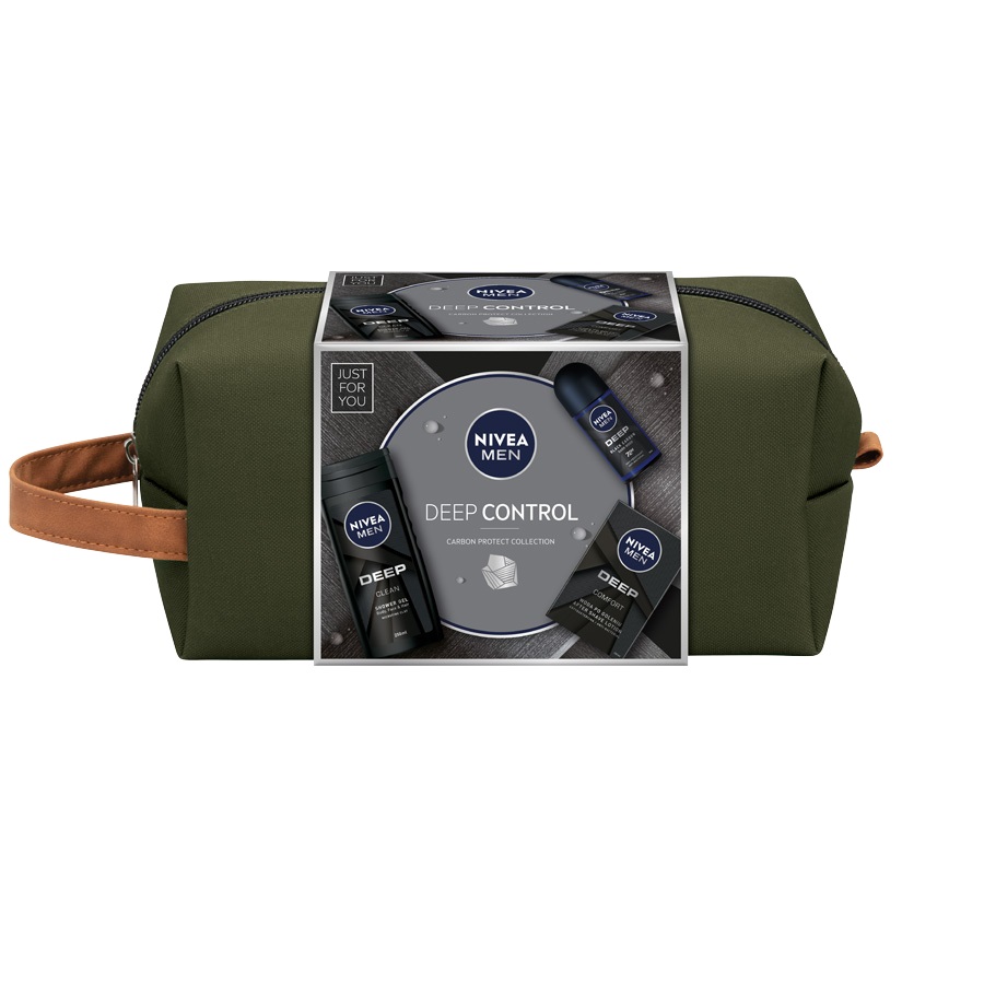 47516491666094225 Men Deep Control zestaw żel pod prysznic 3w1 250ml + antyperspirant w kulce 50ml + antybakteryjna woda po goleniu 100ml + kosmetyczka - obrazek 1