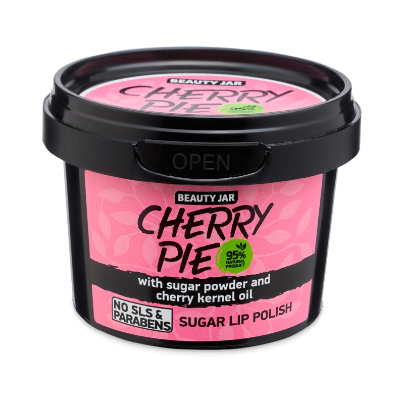 4768791663845326 Cherry Pie zmiękczający peeling cukrowy do ust z olejem z pestek wiśni 120g - obrazek 1