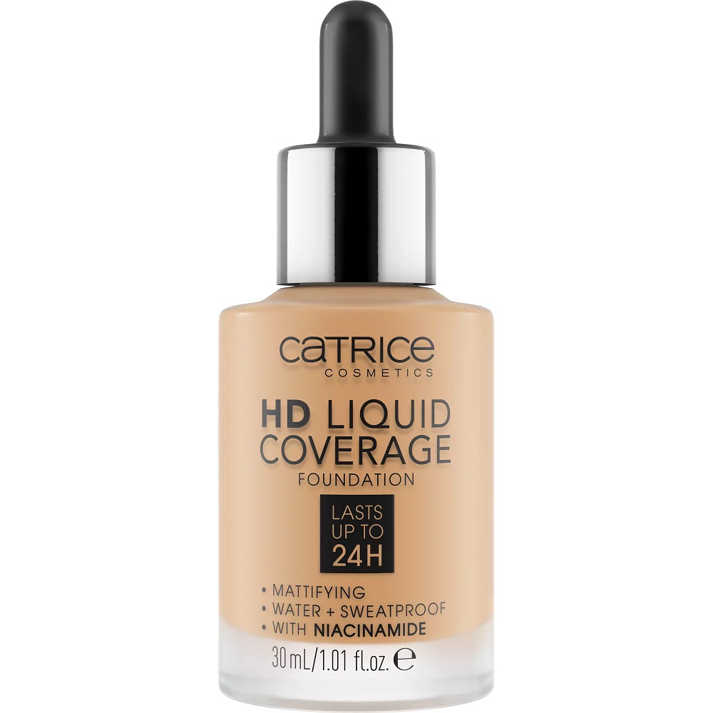 47721391745388729 HD Liquid Coverage Foundation 24H matujący podkład do twarzy 035 Natural Beige 30ml - obrazek 1