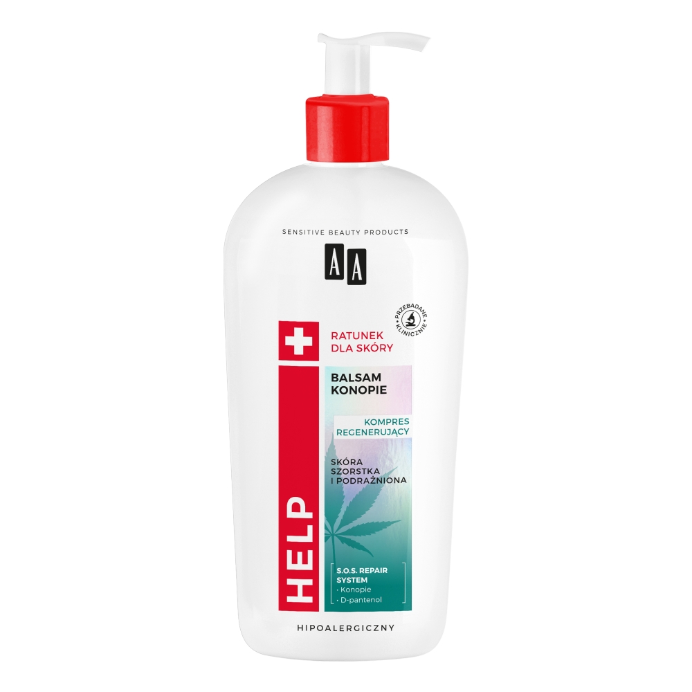 47861281675960968 Help Natural balsam do ciała regeneracja dla skóry suchej Cannabis 400ml - obrazek 1
