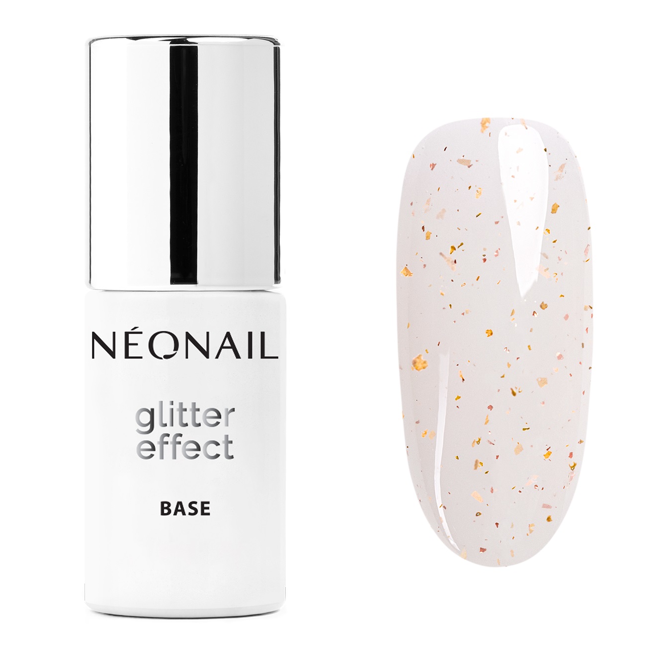 48051141684401093 Glitter Effect Base baza hybrydowa Nude Sparkle 7.2ml - obrazek 1