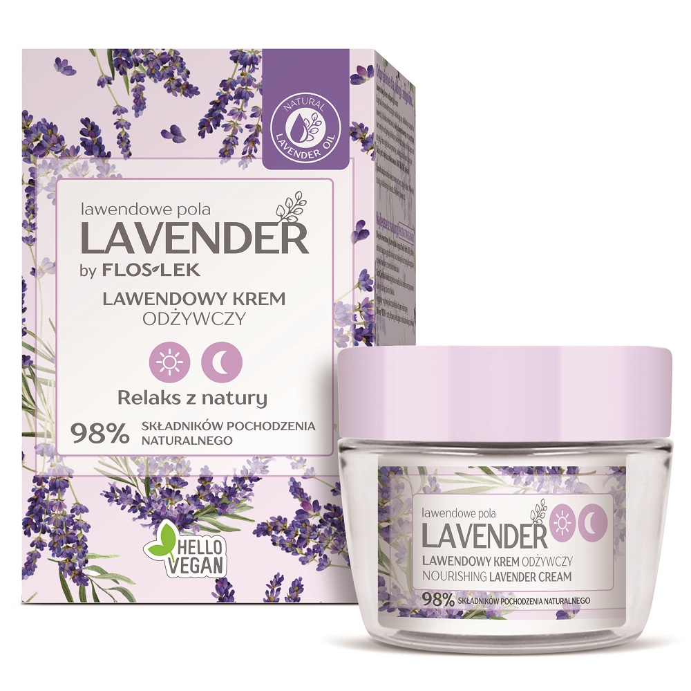 48296311620899432 Lavender lawendowy krem odżywczy na dzień i na noc 50ml - obrazek 1
