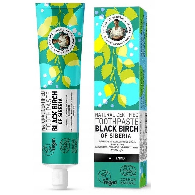 48342361632308505 Natural Toothpaste naturalna pasta do zębów Czarna Brzoza z Syberii 85g - obrazek 1