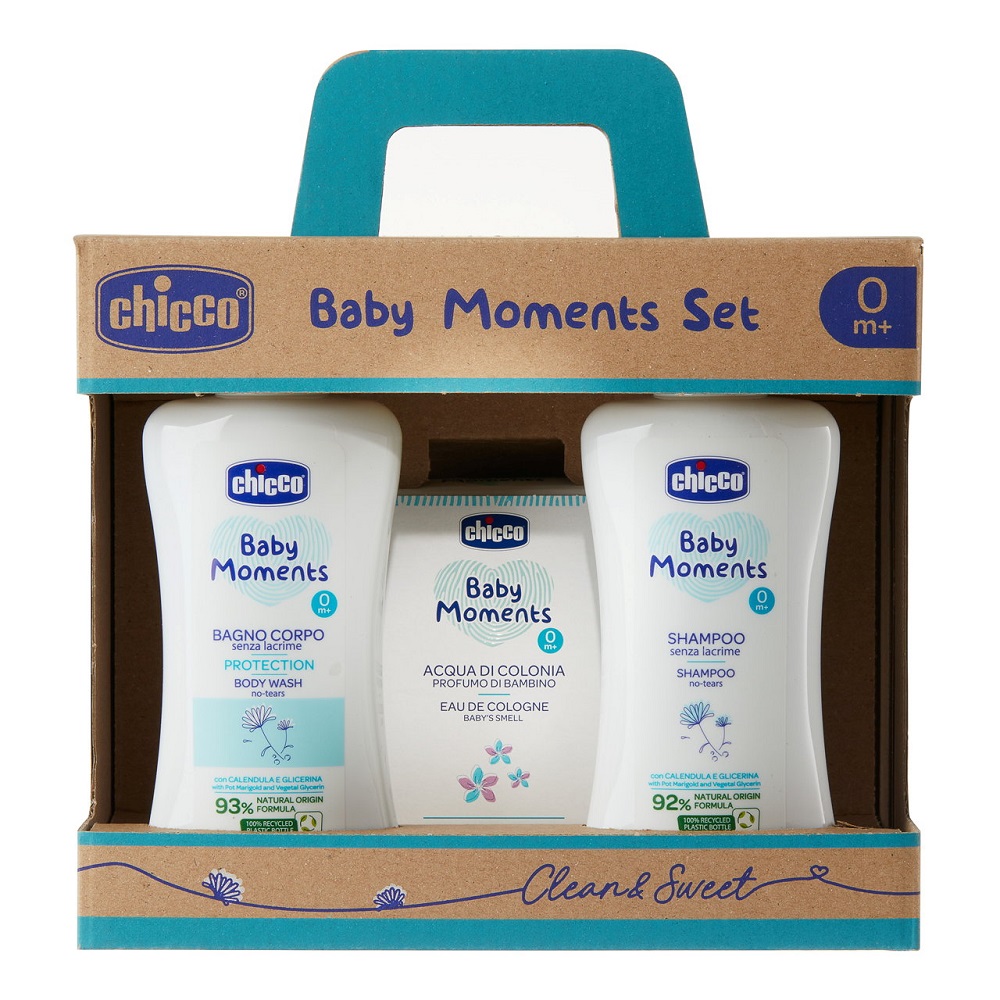 48411651710507391 Baby Moments zestaw płyn do kąpieli 200ml + szampon 200ml + woda toaletowa 100ml - obrazek 1