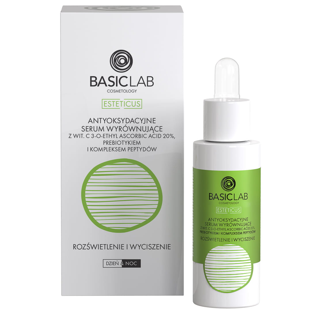 48437191674216952 Esteticus antyoksydacyjne serum wyrównujące z wit. C 20% prebiotykiem i kompleksem peptydów 30ml - obrazek 1