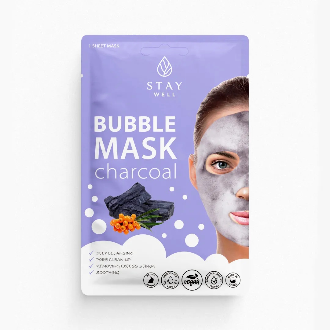 48462721664893998 Deep Cleansing Bubble Mask głęboko oczyszczająca maska bąbelkowa do twarzy Charcoal 20g - obrazek 1