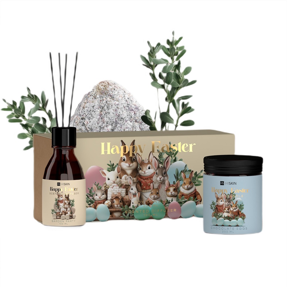 48487091740981658 Happy Easter zestaw świeca sojowa Chocolate Eggs 200ml + dyfuzor zapachowy Garden Party 100ml - obrazek 1