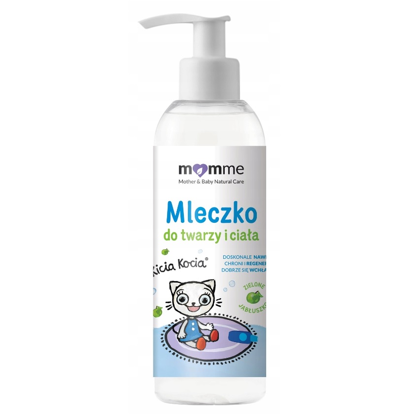4860171693901518 Kicia Kocia mleczko do twarzy i ciała Zielone Jabłuszko 150ml - obrazek 1