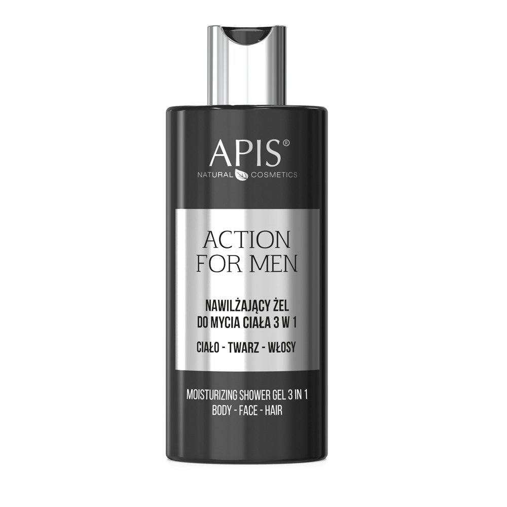 48968711624249157 Action For Men nawilżający żel do mycia ciała 3w1 300ml - obrazek 1