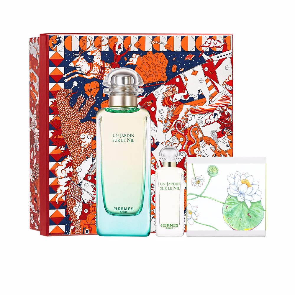 49054431650023488 Un Jardin Sur Le Nil zestaw woda toaletowa spray 100ml + woda toaletowa 7.5ml + perfumowane mydło w kostce 50g - obrazek 1