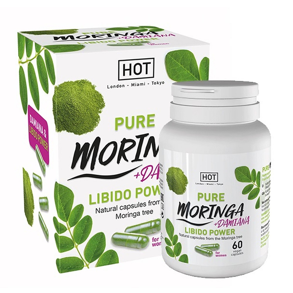 4907271761405988 Pure Moringa + Damiana Libido Power suplement diety dla kobiet na libido 60 kapsułek - obrazek 1
