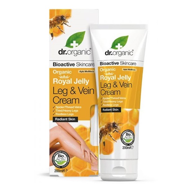 49489021693917574 Royal Jelly Leg & Vein Cream łagodzący krem do ciężkich i zmęczonych nóg z organicznym mleczkiem pszczelim 200ml - obrazek 1