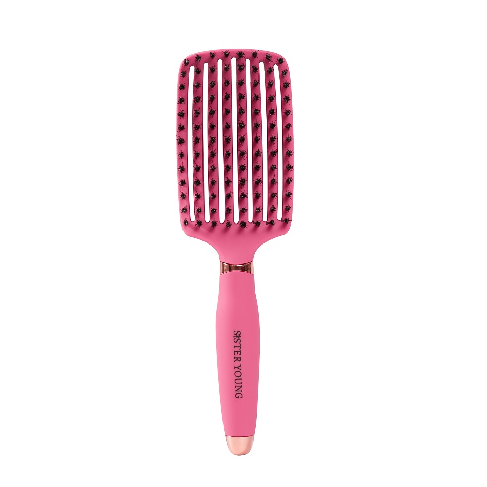 49599081756788688 Ovia Hair Brush szczotka do włosów z włosiem dzika Fuchsia - obrazek 1