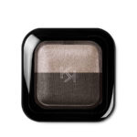 Bright Duo Baked Eyeshadow wypiekany cień do powiek 17 Metallic Beige - Satin Ebony 2.5g