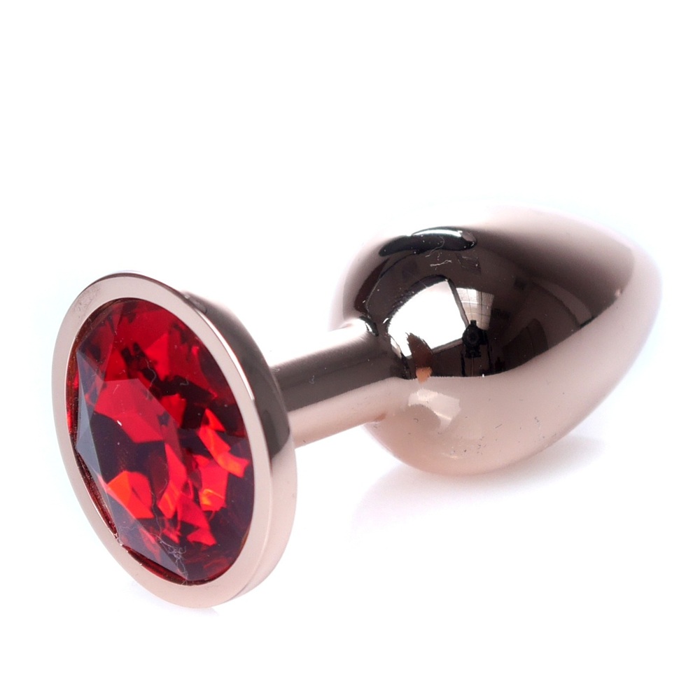 49615561778152151 Butt Plug Collection Jewellery metalowy korek analny Silver Red - obrazek 1