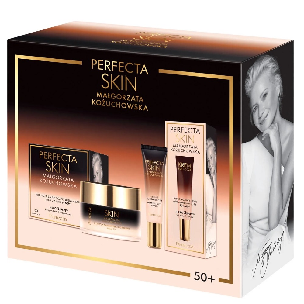 49734401761486929 Skin Małgorzata Kożuchowska 50+ zestaw ujędrniający krem na dzień i na noc 50ml + liftingująco-rozświetlający krem pod oczy i na powieki 15ml - obrazek 1