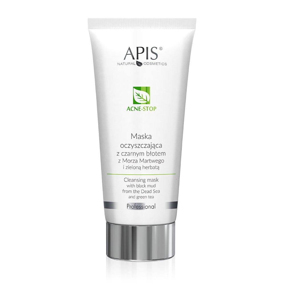 49772771632481910 Acne-Stop maska oczyszczająca z czarnym błotem z Morza Martwego i zieloną herbatą 200ml - obrazek 1