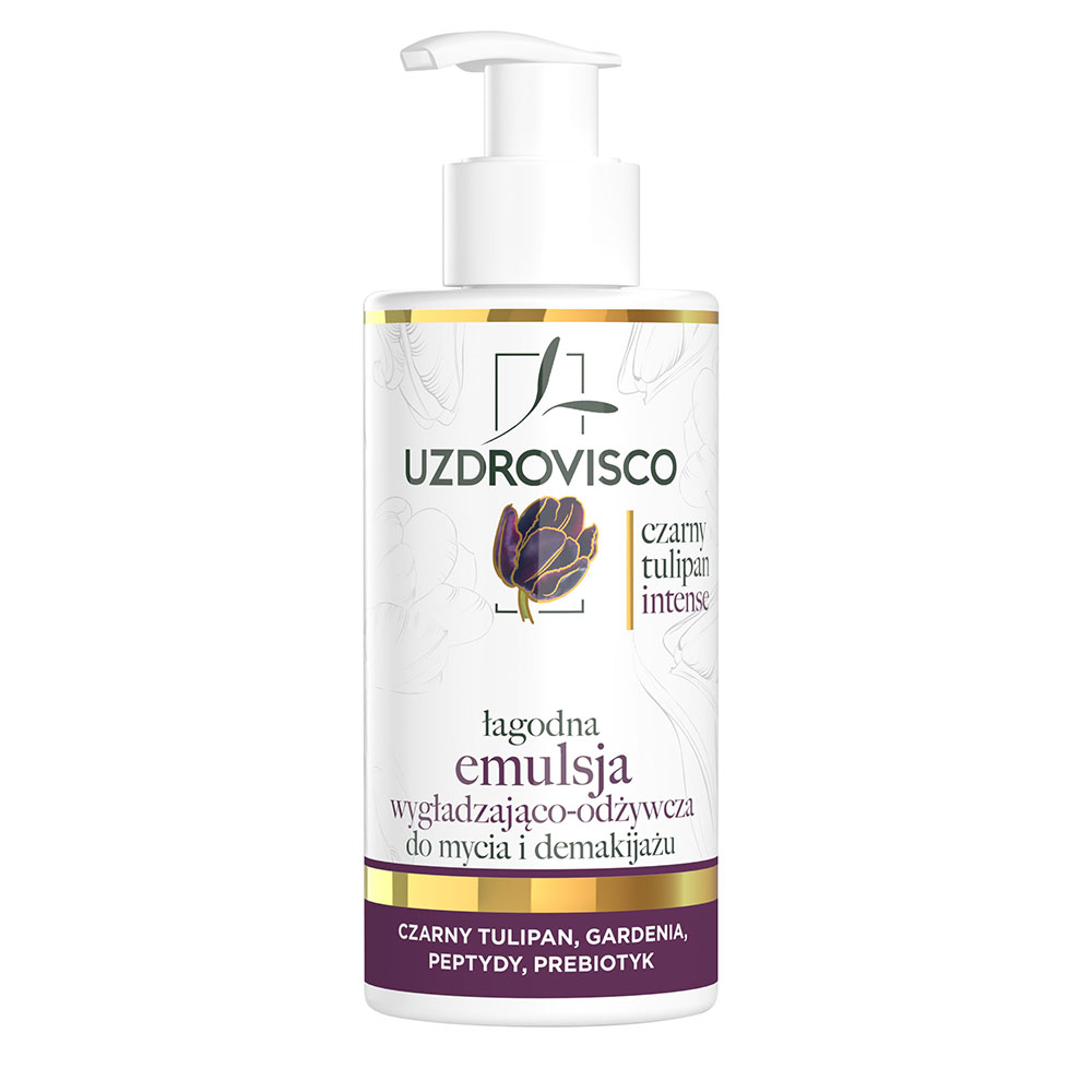 4981981711107884 Czarny Tulipan Intense łagodna emulsja wygładzająco-odżywcza do mycia i demakijażu 150ml - obrazek 1