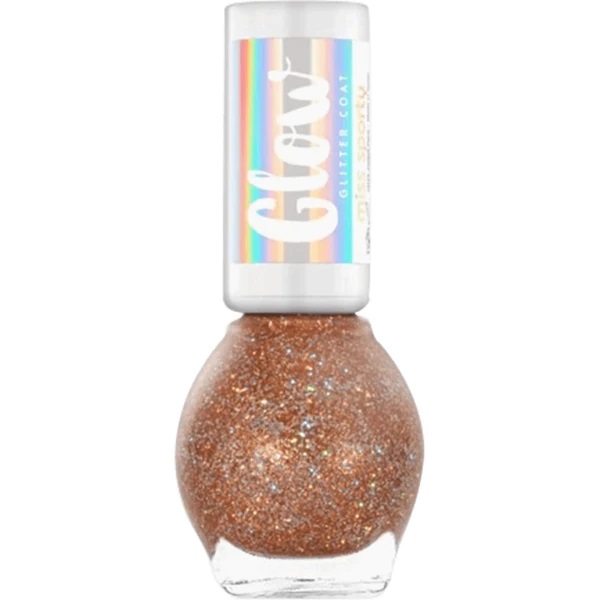 49842321698727697 Glow Glitter Coat lakier do paznokci 040 Golden Warmth 7ml - obrazek 1