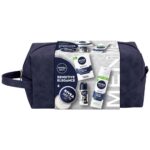 Men Sensitive Elegance zestaw antyperspirant roll-on 50ml + krem uniwersalny 75ml + pianka do golenia 200ml + balsam po goleniu 100ml + kosmetyczka
