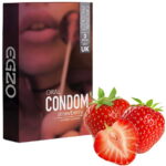 Oral Condom smakowe prezerwatywy Strawberry 3szt.