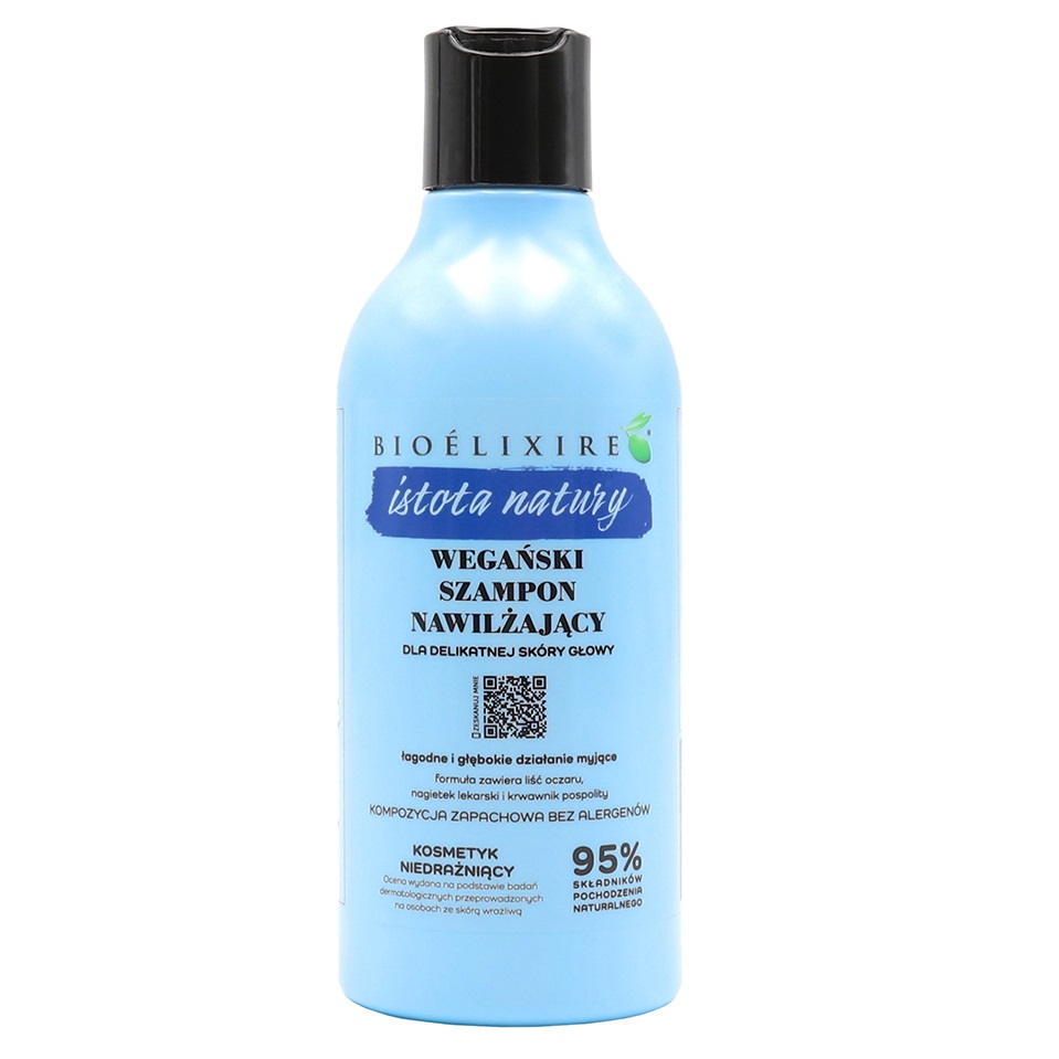 50655431646640796 Istota Natury wegański szampon nawilżający dla delikatnej skóry głowy 400ml - obrazek 1